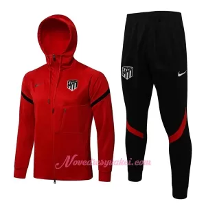 Atlético Madrid Tréninkový Bunda Kapucí Soupravy 2022-23 Červená Atlético Madrid Tréninkový Bunda Kapucí Soupravy 2022-23 Červená