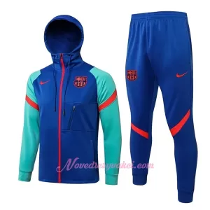 FC Barcelona Tréninkový Bunda Kapucí Soupravy 2022-23 Modrá Zelená FC Barcelona Tréninkový Bunda Kapucí Soupravy 2022-23 Modrá Zelená