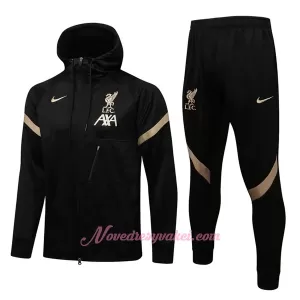 Liverpool FC Tréninkový Bunda Kapucí Soupravy 2022-23 Černá Liverpool FC Tréninkový Bunda Kapucí Soupravy 2022-23 Černá