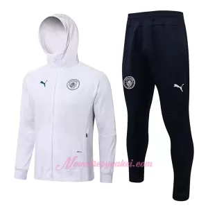 Manchester City Tréninkový Bunda Kapucí Soupravy 2022-23 Bílá Manchester City Tréninkový Bunda Kapucí Soupravy 2022-23 Bílá