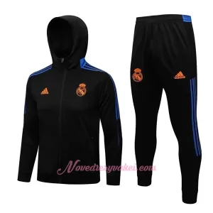 Real Madrid Tréninkový Bunda Kapucí Soupravy 2022-23 Černá Modrá Real Madrid Tréninkový Bunda Kapucí Soupravy 2022-23 Černá Modrá
