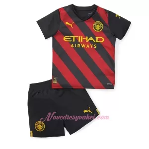 Fotbalové Dresy Manchester City Dětské Venkovní 2022-23 Fotbalové Dresy Manchester City Dětské Venkovní 2022-23
