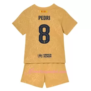 Fotbalové Dresy FC Barcelona Pedri 8 Dětské Venkovní 2022-23 Fotbalové Dresy FC Barcelona Pedri 8 Dětské Venkovní 2022-23