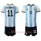 Fotbalové Dresy Argentina Angel Ángel Di María 11 Dětské Domácí MS 2022