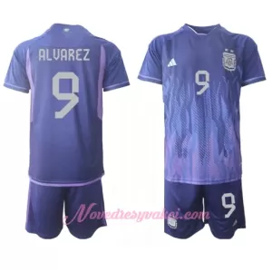 Fotbalové Dresy Argentina Julián Álvarez 9 Dětské Venkovní MS 2022