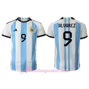 Fotbalové Dresy Argentina Julián Álvarez 9 Domácí MS 2022 Fotbalové Dresy Argentina Julián Álvarez 9 Domácí MS 2022