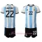 Fotbalové Dresy Argentina Lautaro Martínez 22 Dětské Domácí MS 2022