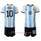 Fotbalové Dresy Argentina Lionel Messi 10 Dětské Domácí MS 2022