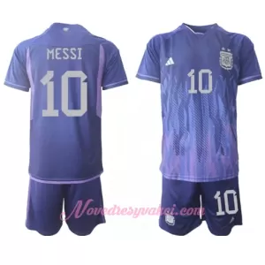Fotbalové Dresy Argentina Lionel Messi 10 Dětské Venkovní MS 2022