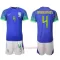 Fotbalové Dresy Brazílie Marquinhos 4 Dětské Venkovní MS 2022