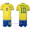Fotbalové Dresy Brazílie Neymar Jr 10 Dětské Domácí MS 2022