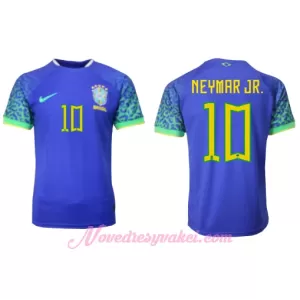 Fotbalové Dresy Brazílie Neymar Jr 10 Venkovní MS 2022 Fotbalové Dresy Brazílie Neymar Jr 10 Venkovní MS 2022