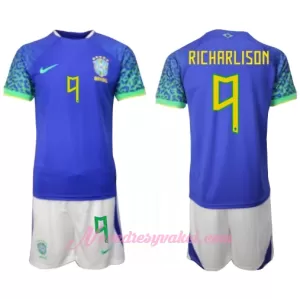 Fotbalové Dresy Brazílie Richarlison de Andrade 9 Dětské Venkovní MS 2022 Fotbalové Dresy Brazílie Richarlison de Andrade 9 Dětské Venkovní MS 2022