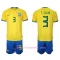 Fotbalové Dresy Brazílie Thiago Silva 3 Dětské Domácí MS 2022