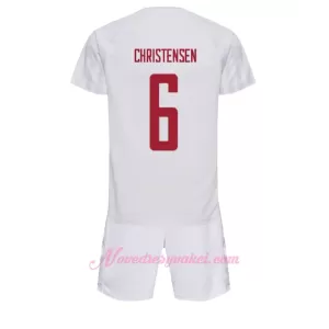 Fotbalové Dresy Dánsko Andreas Christensen 6 Dětské Venkovní MS 2022