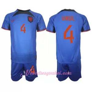 Fotbalové Dresy Nizozemsko Virgil van Dijk 4 Dětské Venkovní MS 2022