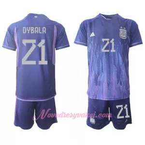 Fotbalové Dresy Argentina Paulo Dybala 21 Dětské Venkovní MS 2022