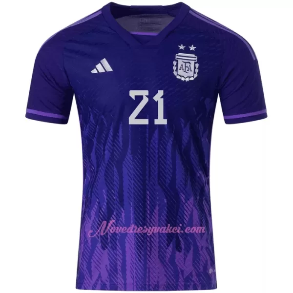Fotbalové Dresy Argentina Paulo Dybala 21 Venkovní MS 2022