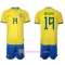 Fotbalové Dresy Brazílie Antony Santos 19 Dětské Domácí MS 2022