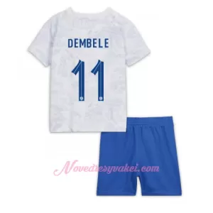 Fotbalové Dresy Francie Ousmane Dembélé 11 Dětské Venkovní MS 2022