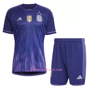 Fotbalové Dresy Argentina 3 Star Dětské Venkovní MS 2022 Fotbalové Dresy Argentina 3 Star Dětské Venkovní MS 2022