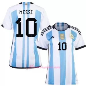 Fotbalové Dresy Argentina 3 Star Lionel Messi 10 Dámské MS 2022 Fotbalové Dresy Argentina 3 Star Lionel Messi 10 Dámské MS 2022