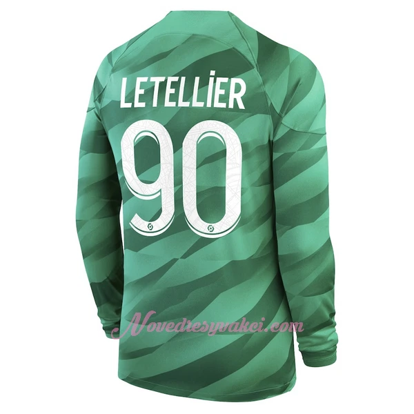 Brankářské Fotbalové Dresy Paris Saint-Germain Letellier 90 Domácí 2023-24 Dlouhý Rukáv