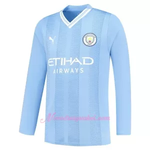 Fotbalové Dresy Manchester City Domácí 2023-24 Dlouhý Rukáv