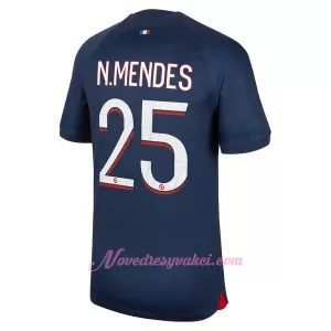 Fotbalové Dresy Paris Saint-Germain N.Mendes 25 Domácí 2023-24