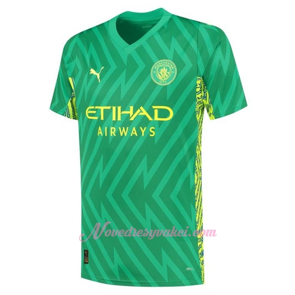 Brankářské Fotbalové Dresy Manchester City Ederson Moraes Domácí 2023-24