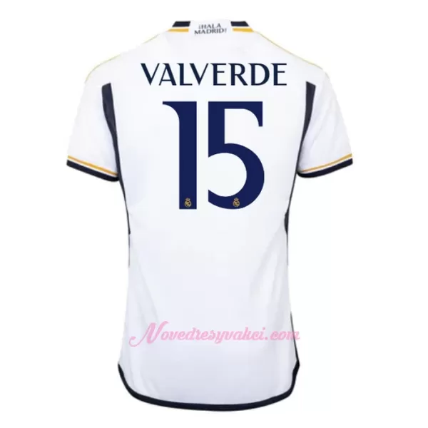 Fotbalové Dresy Real Madrid Federico Valverde 15 Dětské Domácí 2023-24