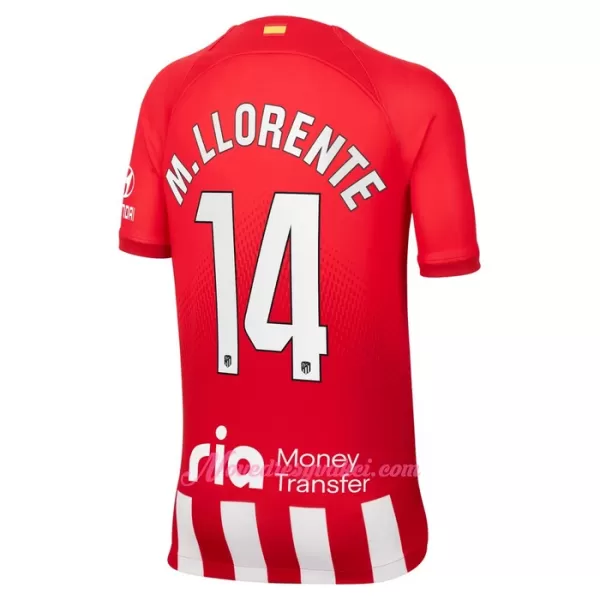 Fotbalové Dresy Atlético Madrid M. Llorente 14 Dětské Domácí 2023-24