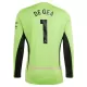 Brankářské Fotbalové Dresy Manchester United De Gea 1 Dětské Domácí 2023-24 Dlouhý Rukáv