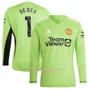 Brankářské Fotbalové Dresy Manchester United De Gea 1 Domácí 2023-24 Dlouhý Rukáv