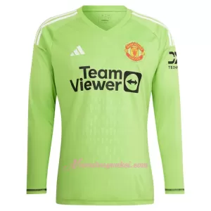 Brankářské Fotbalové Dresy Manchester United De Gea 1 Domácí 2023-24 Dlouhý Rukáv