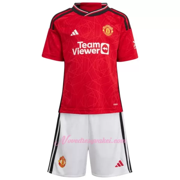 Fotbalové Dresy Manchester United Donny Van de Beek 34 Dětské Domácí 2023-24