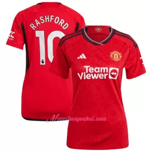 Fotbalové Dresy Manchester United Marcus Rashford 10 Dámské Domácí 2023-24 Fotbalové Dresy Manchester United Marcus Rashford 10 Dámské Domácí 2023-24