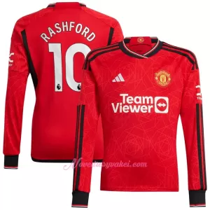 Fotbalové Dresy Manchester United Marcus Rashford 10 Domácí 2023-24 Dlouhý Rukáv Fotbalové Dresy Manchester United Marcus Rashford 10 Domácí 2023-24 Dlouhý Rukáv