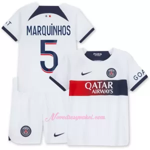 Fotbalové Dresy Paris Saint-Germain Marquinhos 5 Dětské Venkovní 2023-24 Fotbalové Dresy Paris Saint-Germain Marquinhos 5 Dětské Venkovní 2023-24