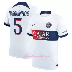 Fotbalové Dresy Paris Saint-Germain Marquinhos 5 Venkovní 2023-24 Fotbalové Dresy Paris Saint-Germain Marquinhos 5 Venkovní 2023-24