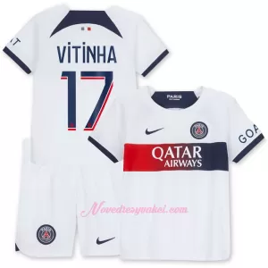 Fotbalové Dresy Paris Saint-Germain Vitinha 17 Dětské Venkovní 2023-24
