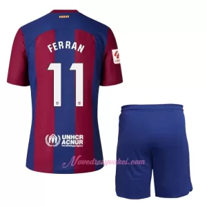Fotbalové Dresy FC Barcelona Ferran Torres 11 Dětské Domácí 2023-24 Fotbalové Dresy FC Barcelona Ferran Torres 11 Dětské Domácí 2023-24