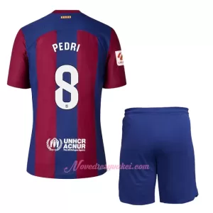 Fotbalové Dresy FC Barcelona Pedri 8 Dětské Domácí 2023-24 Fotbalové Dresy FC Barcelona Pedri 8 Dětské Domácí 2023-24