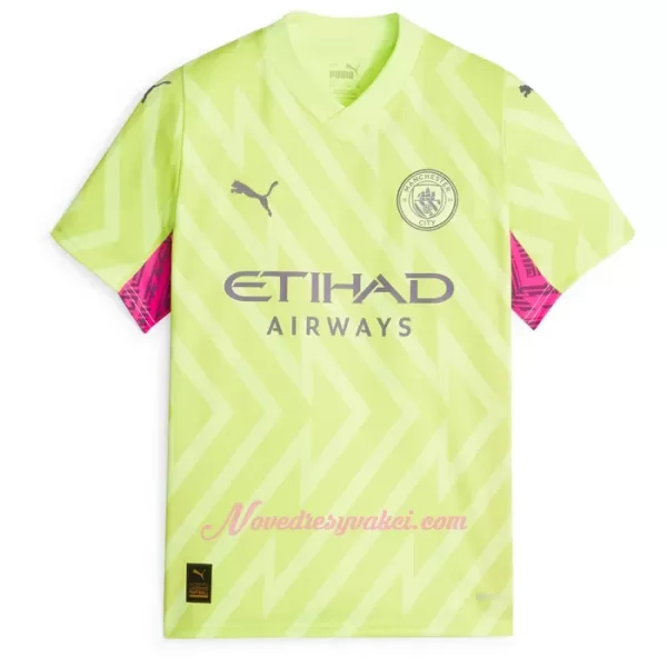 Brankářské Fotbalové Dresy Manchester City Champions of Europe Alternativní 2023-24