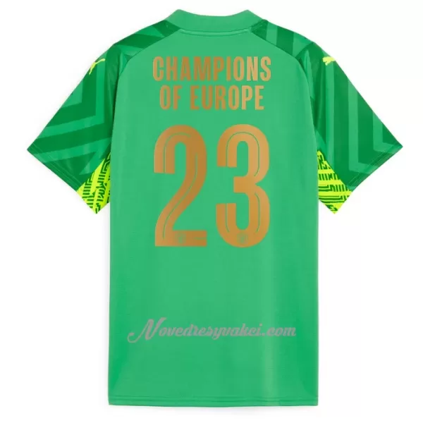 Brankářské Fotbalové Dresy Manchester City Champions of Europe Domácí 2023-24