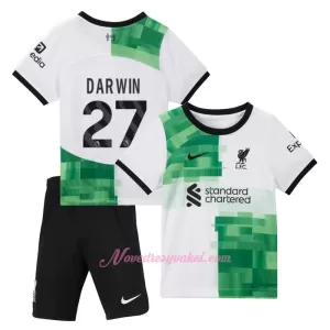 Fotbalové Dresy Liverpool FC Darwin Núñez 27 Dětské Venkovní 2023-24 Fotbalové Dresy Liverpool FC Darwin Núñez 27 Dětské Venkovní 2023-24