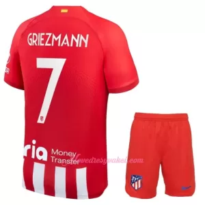 Fotbalové Dresy Atlético Madrid Antoine Griezmann 7 Dětské Domácí 2023-24 Fotbalové Dresy Atlético Madrid Antoine Griezmann 7 Dětské Domácí 2023-24