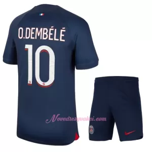 Fotbalové Dresy Paris Saint-Germain Ousmane Dembélé 10 Dětské Domácí 2023-24 Fotbalové Dresy Paris Saint-Germain Ousmane Dembélé 10 Dětské Domácí 2023-24