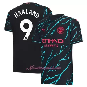 Fotbalové Dresy Manchester City Erling Haaland 9 Alternativní 2023-24 Fotbalové Dresy Manchester City Erling Haaland 9 Alternativní 2023-24