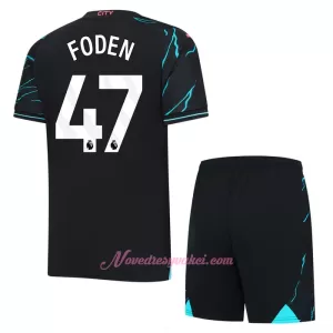 Fotbalové Dresy Manchester City Phil Foden 47 Dětské Alternativní 2023-24 Fotbalové Dresy Manchester City Phil Foden 47 Dětské Alternativní 2023-24